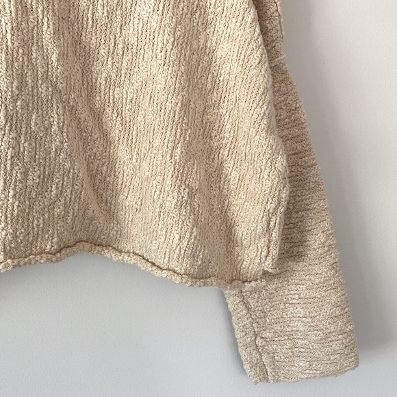 FREE PEOPLE Cowl Neck Nubby Knit Crop Sweater - Picture 12 of 12